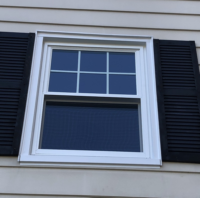 Custom aluminum work on this replacement window installation